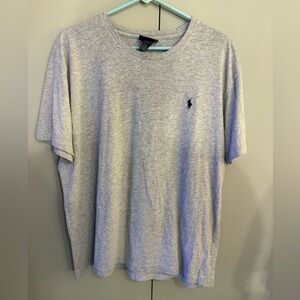 Polo Ralph Lauren Mens L TShirt Gray Short Sleeve, SINGLE STITCH Cotton Pullover